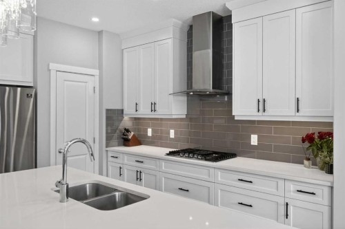 37 Evansfield Manor Nw, Calgary, AB - Indoor Photo Showing Kitchen With Double Sink With Upgraded Kitchen