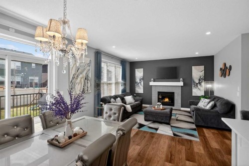 37 Evansfield Manor Nw, Calgary, AB - Indoor Photo Showing Other Room With Fireplace
