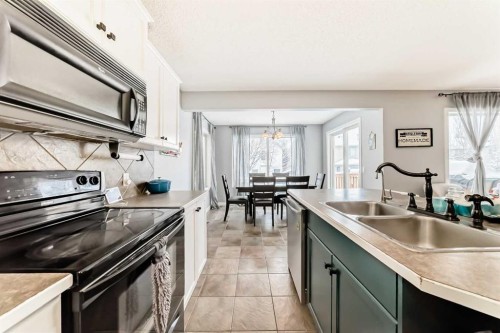 368 Cranfield Gardens Se, Calgary, AB - Indoor Photo Showing Kitchen With Double Sink