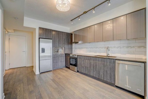 1609-930 6 Avenue Sw, Calgary, AB - Indoor Photo Showing Kitchen