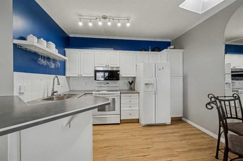 408-777 3 Avenue Sw, Calgary, AB - Indoor Photo Showing Kitchen With Double Sink