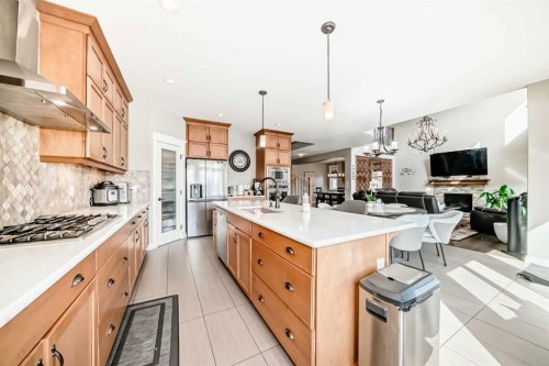 345 Marquis Landing Se, Calgary, AB - Indoor Photo Showing Kitchen With Upgraded Kitchen