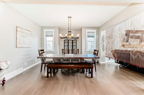 345 Marquis Landing Se, Calgary, AB - Indoor Photo Showing Dining Room