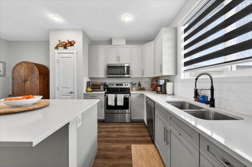 1325 Walden Drive Se, Calgary, AB - Indoor Photo Showing Kitchen With Double Sink