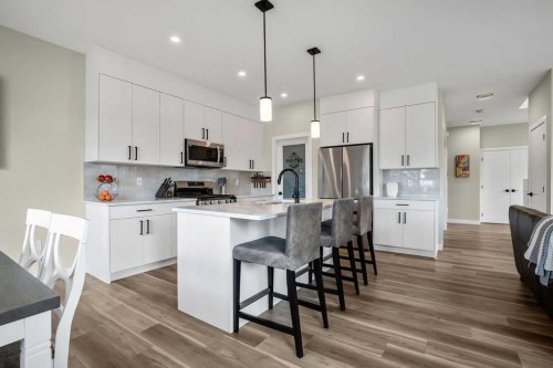 1073 Waterford Drive, Chestermere, AB - Indoor Photo Showing Kitchen With Stainless Steel Kitchen With Upgraded Kitchen