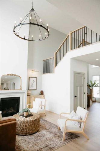 807 Lakewood Circle, Strathmore, AB - Indoor With Fireplace