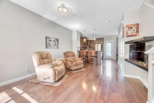 238 Ranch Ridge Meadow, Strathmore, AB - Indoor Photo Showing Living Room With Fireplace
