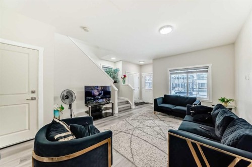 3654 Cornerstone Boulevard Ne, Calgary, AB - Indoor Photo Showing Living Room
