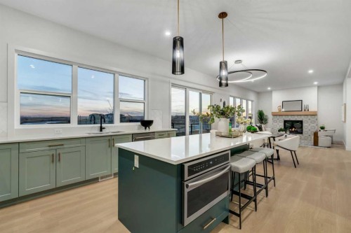 341 Limestone Bay, Balzac, AB - Indoor Photo Showing Kitchen With Upgraded Kitchen