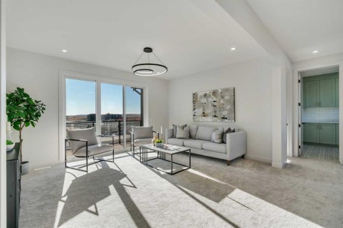 341 Limestone Bay, Balzac, AB - Indoor Photo Showing Living Room
