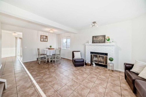 11 Martinridge Place Ne, Calgary, AB - Indoor Photo Showing Living Room With Fireplace