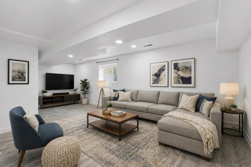 203 Shawglen Road Sw, Calgary, AB - Indoor Photo Showing Living Room