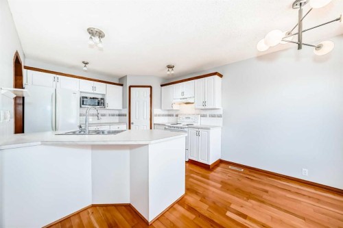 128 Harvest Park Road Ne, Calgary, AB - Indoor Photo Showing Kitchen With Double Sink