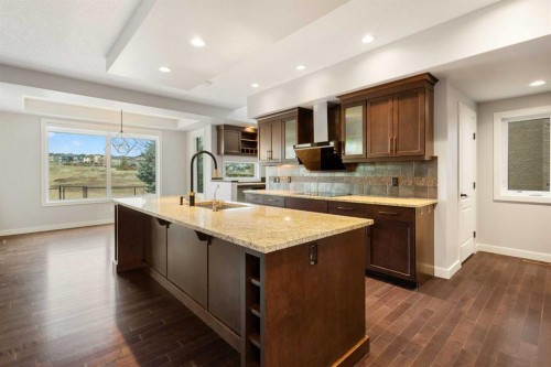 13 Sage Hill Landing Nw, Calgary, AB - Indoor Photo Showing Kitchen With Double Sink