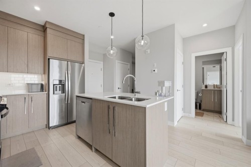 2304-44 Skyview Parkway, Calgary, AB - Indoor Photo Showing Kitchen With Double Sink With Upgraded Kitchen