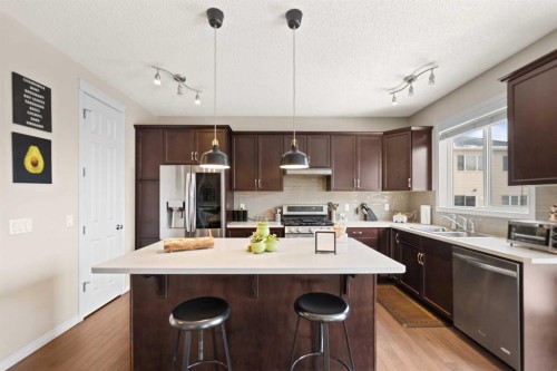 158 Cityscape Gardens Ne, Calgary, AB - Indoor Photo Showing Kitchen With Stainless Steel Kitchen With Double Sink With Upgraded Kitchen