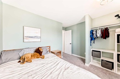 34 River Rock Way Se, Calgary, AB - Indoor Photo Showing Bedroom