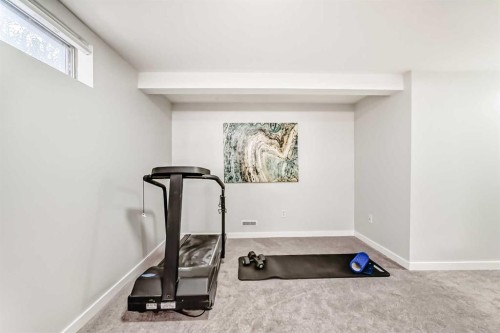 34 River Rock Way Se, Calgary, AB - Indoor Photo Showing Gym Room