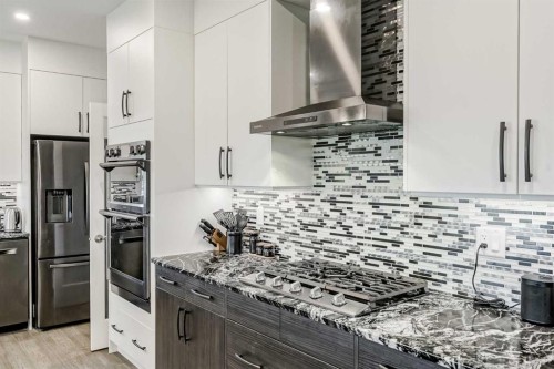 32 Legacy Cove Se, Calgary, AB - Indoor Photo Showing Kitchen With Upgraded Kitchen
