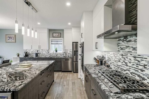 32 Legacy Cove Se, Calgary, AB - Indoor Photo Showing Kitchen With Upgraded Kitchen