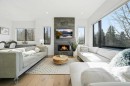 1502 37 Avenue Sw, Calgary, AB  - Indoor Photo Showing Living Room With Fireplace 