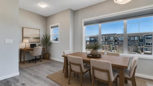 205 Sundown Road, Cochrane, AB - Indoor Photo Showing Dining Room