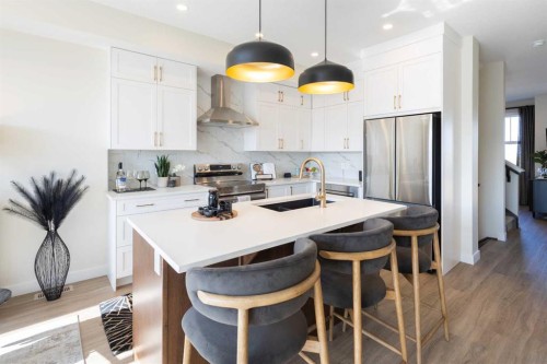113 Wild Rose Way Se, Calgary, AB - Indoor Photo Showing Kitchen
