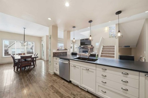 85 Mahogany Square Se, Calgary, AB - Indoor Photo Showing Kitchen With Double Sink With Upgraded Kitchen