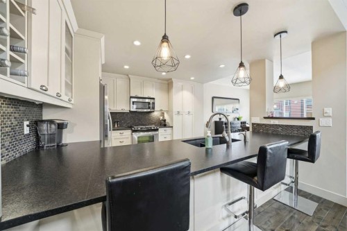 85 Mahogany Square Se, Calgary, AB - Indoor Photo Showing Kitchen With Double Sink With Upgraded Kitchen