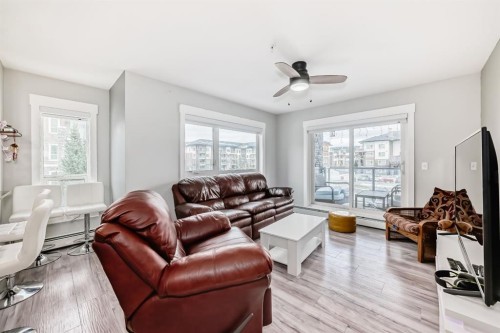 4214-240 Skyview Ranch Road Ne, Calgary, AB - Indoor Photo Showing Living Room