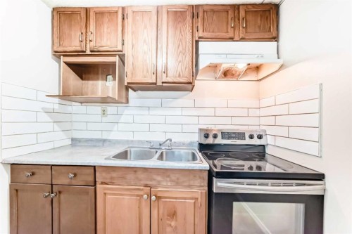 3341 Doverthorn Road Se, Calgary, AB - Indoor Photo Showing Kitchen With Double Sink