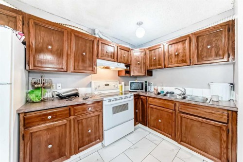 3341 Doverthorn Road Se, Calgary, AB - Indoor Photo Showing Kitchen With Double Sink