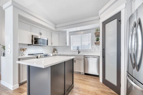 75 Copperfield Rise Se, Calgary, AB - Indoor Photo Showing Kitchen With Stainless Steel Kitchen With Upgraded Kitchen