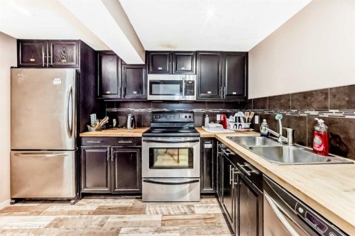 2508 Morley Trail Nw, Calgary, AB - Indoor Photo Showing Kitchen With Stainless Steel Kitchen With Double Sink