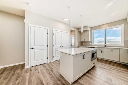 1098 Sawgrass Link Nw, Airdrie, AB - Indoor Photo Showing Kitchen With Upgraded Kitchen