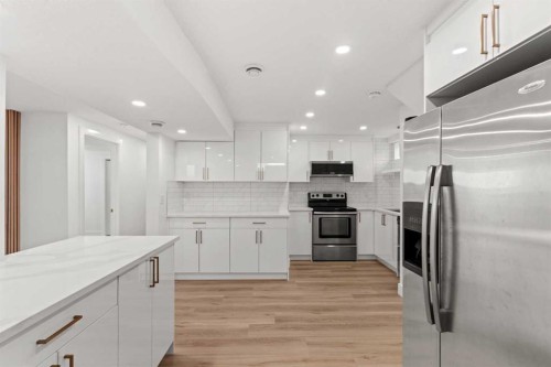 304 Huntbourne Hill Ne, Calgary, AB - Indoor Photo Showing Kitchen With Stainless Steel Kitchen With Upgraded Kitchen