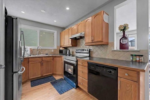 38 Whitman Close Ne, Calgary, AB - Indoor Photo Showing Kitchen With Double Sink