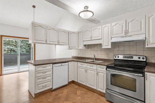 35-216 Three Sisters Drive, Canmore, AB - Indoor Photo Showing Kitchen With Double Sink