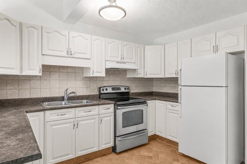 35-216 Three Sisters Drive, Canmore, AB - Indoor Photo Showing Kitchen With Double Sink