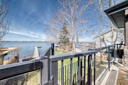 291 East Chestermere Drive, Chestermere, AB - Outdoor With Body Of Water With Balcony With View