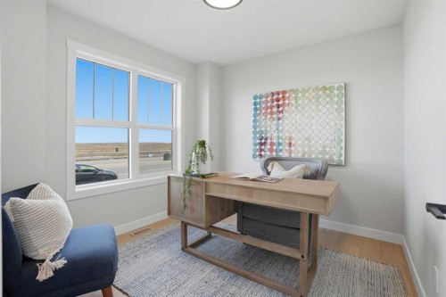 21 Wild Rose Way Se, Calgary, AB - Indoor Photo Showing Office