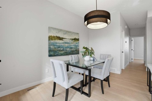21 Wild Rose Way Se, Calgary, AB - Indoor Photo Showing Dining Room