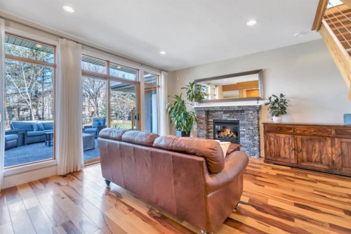 31 Ranch Road, Okotoks, AB - Indoor Photo Showing Living Room With Fireplace