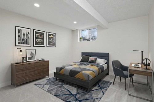 14543 Parkside Drive Se, Calgary, AB - Indoor Photo Showing Bedroom