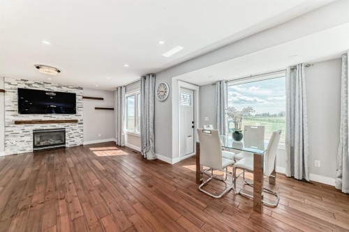 240076 Paradise Meadow Drive, Chestermere, AB - Indoor With Fireplace