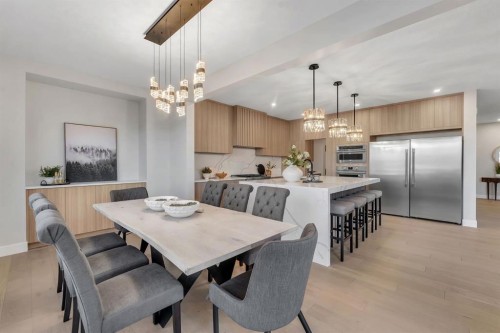 28 Spring Creek Point Sw, Calgary, AB - Indoor Photo Showing Dining Room