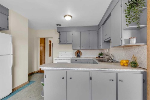 403 30 Avenue Nw, Calgary, AB - Indoor Photo Showing Kitchen With Double Sink