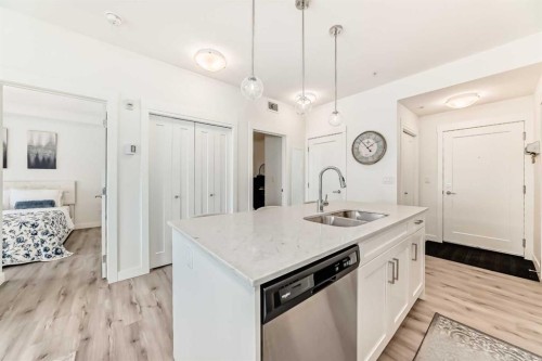 311-40 Walgrove Walk Se, Calgary, AB - Indoor Photo Showing Kitchen With Double Sink With Upgraded Kitchen
