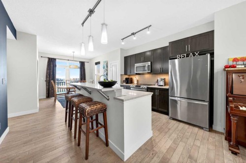 503 Nolanfield Villas Nw, Calgary, AB - Indoor Photo Showing Kitchen With Stainless Steel Kitchen With Upgraded Kitchen