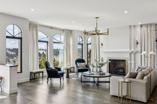 2908 Toronto Crescent Nw, Calgary, AB - Indoor Photo Showing Living Room With Fireplace